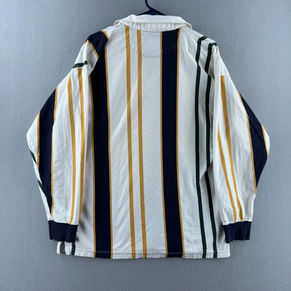 Vintage Chaps Ralph Lauren Rugby Shirt Mens Large 90s Striped Preppy Polo